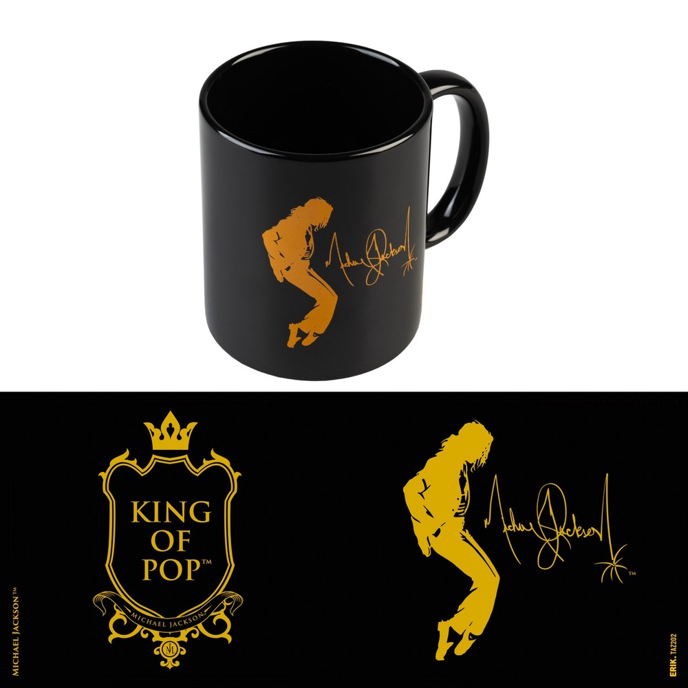 Grupo Erik Michael Jackson - King Of Pop Black Mug - Multicolours